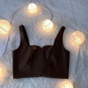 dark brown crop top,size 4, Primark brand.🤎